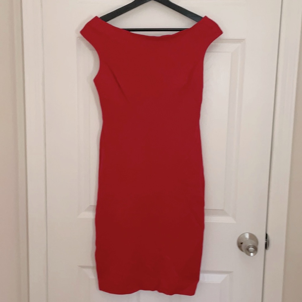 Laundry by Shelli Segal Red boat neck dress
